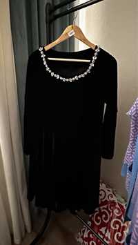 Вечернее черное платье 48 размер