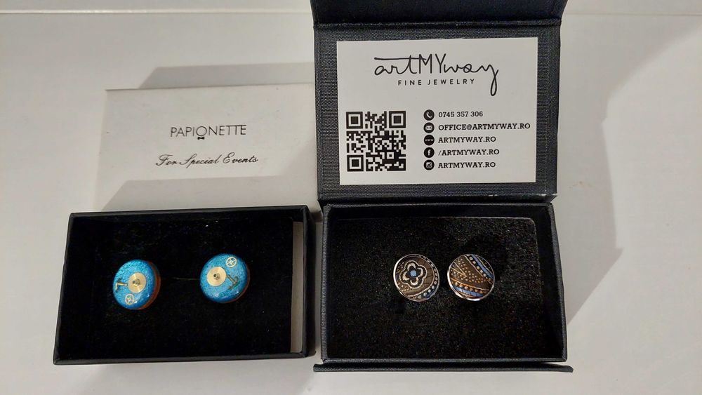 Butoni Papionette piese de ceas + butoni textili Art My Way
