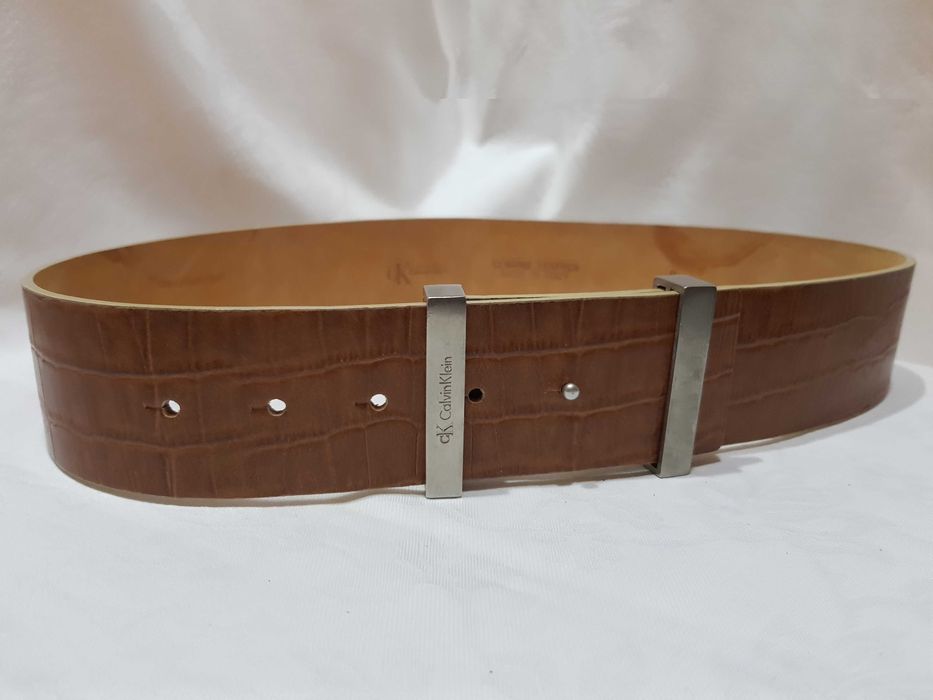 Curea dama noua Calvin Klein, din piele  maro deschis marimea S