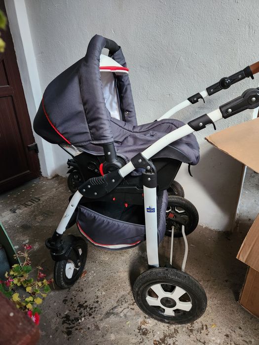 Krausman carucior 3 in 1 dark grey