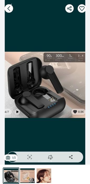 F2 TWS 5.0 Bluetooth HD Stereo Noise Cancelling Wireless Headphone