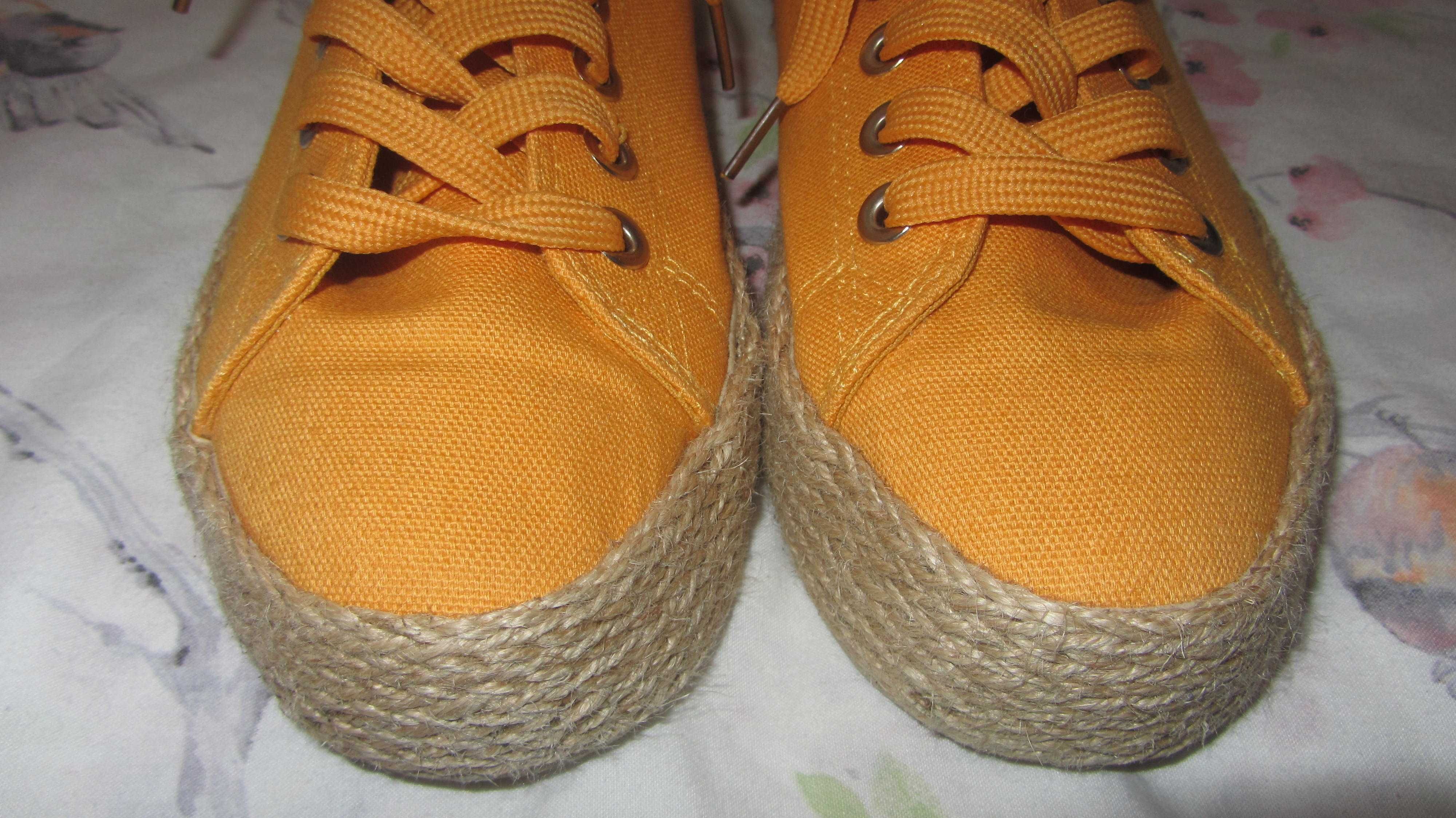 Отлични кецове еспадрили Matalan Papaya 40,5-41 номер, стелка 26 см