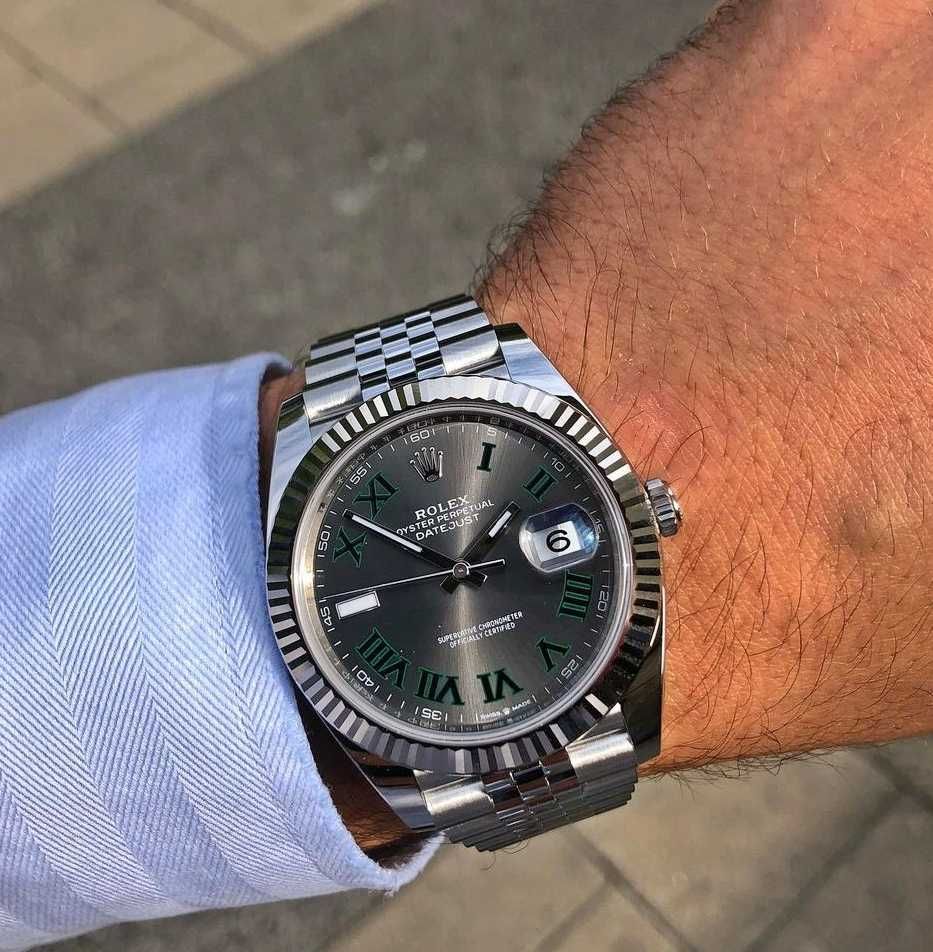 Часовници Rolex Datejust 41mm Wimbledon сребро