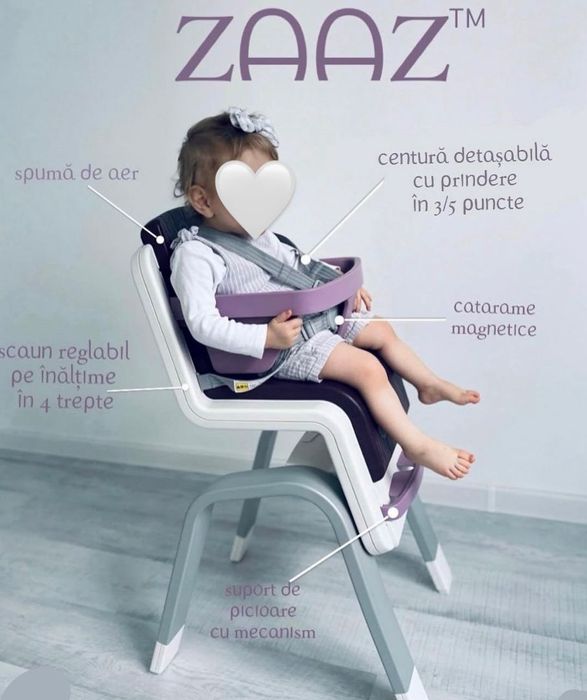 Scaun de masă nuna zaaz reglabil