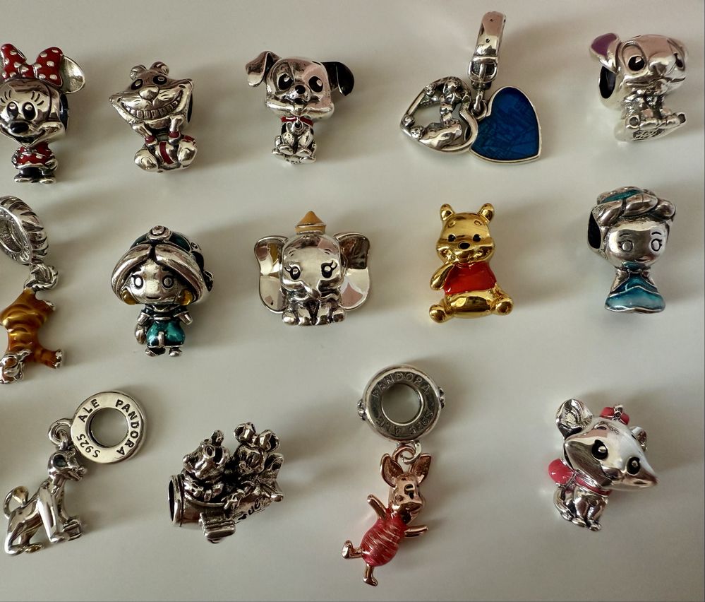 S925 Сребърни талисмани Pandora ALE - Disney , Mickey , Ариел и други