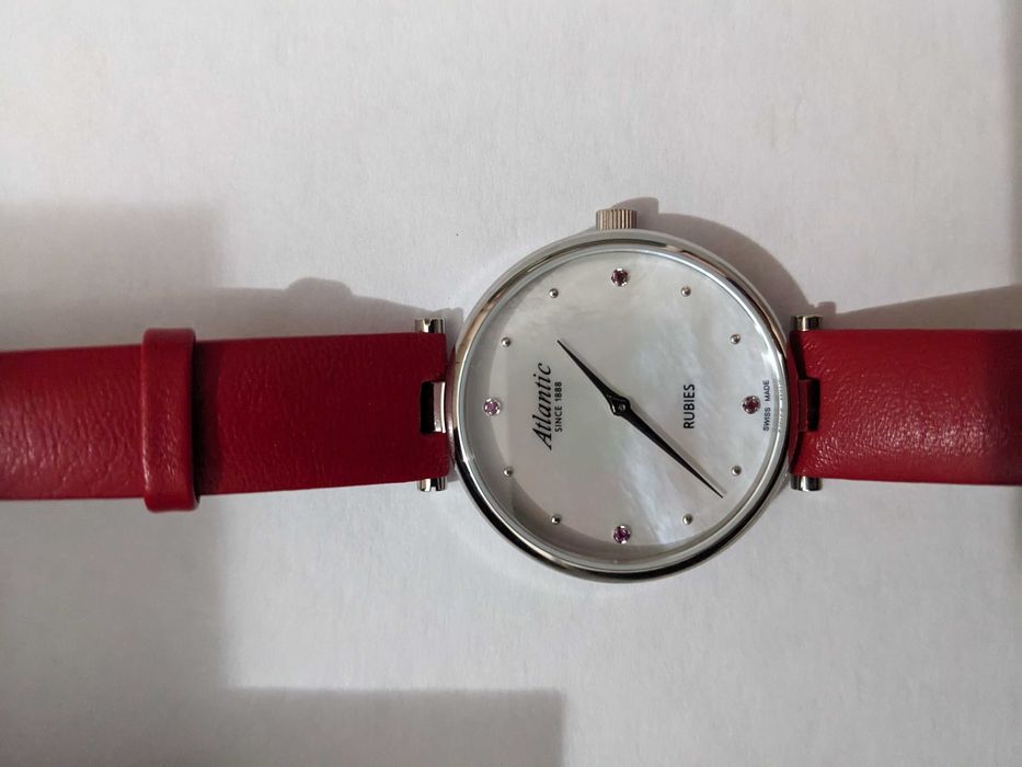 Ceas Atlantic dama Elegance Royal Rubies, cadran sidef, nou