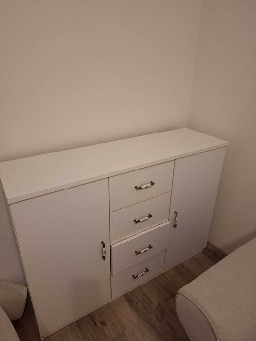 Bufet JENSLEV (Jysk) 2 uși, 4 sertare alb, Bucuresti