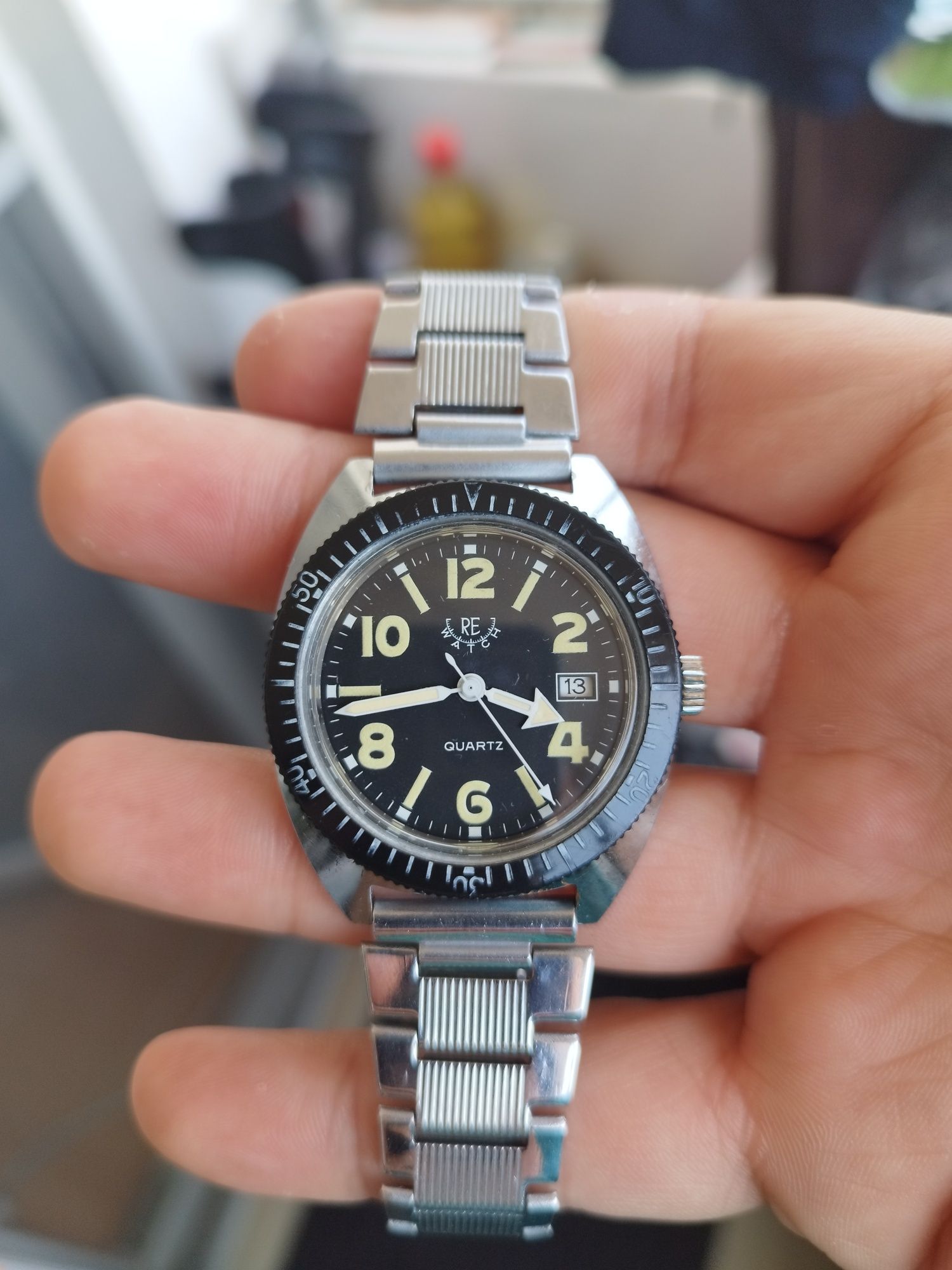 Ceas diver vintage REWA quartz