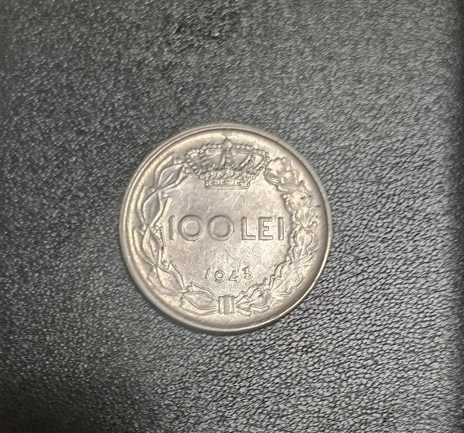 Vând monedă 100 lei din 1943