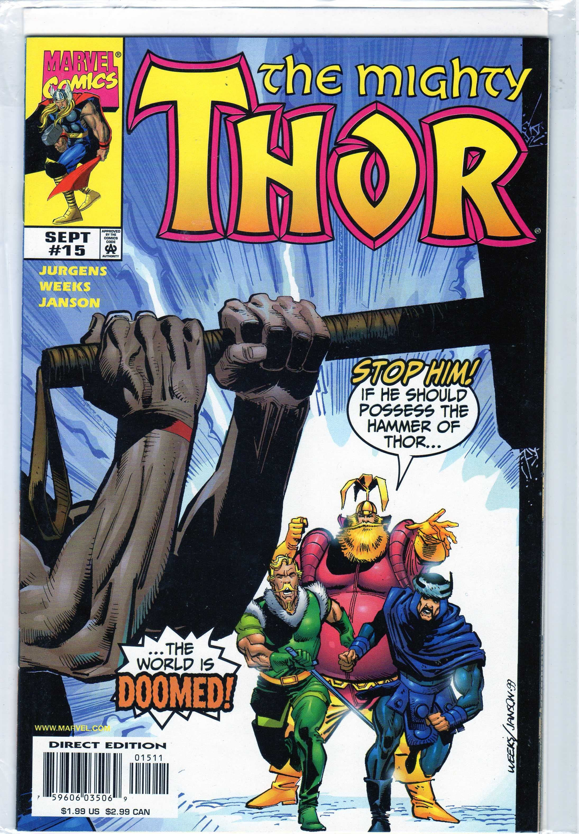 The Mighty Thor #15 Odin World Is Doomed benzi desenate