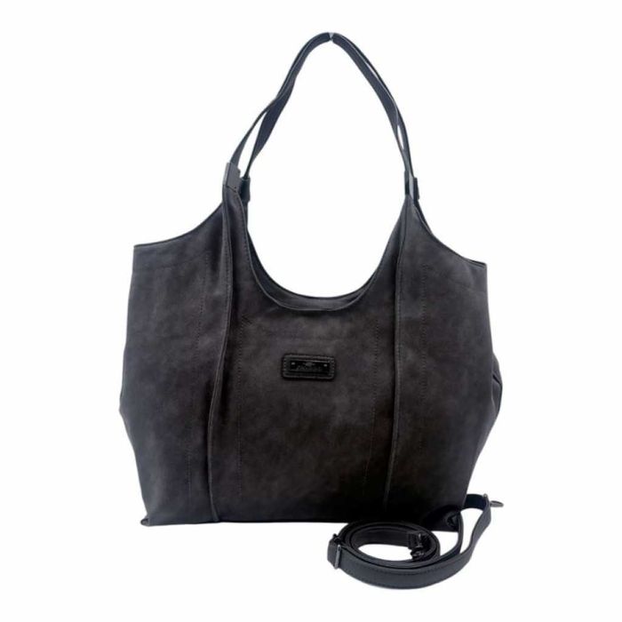 Дамска чанта от еко велур и к. – елегантен и практичен модел (бордо)