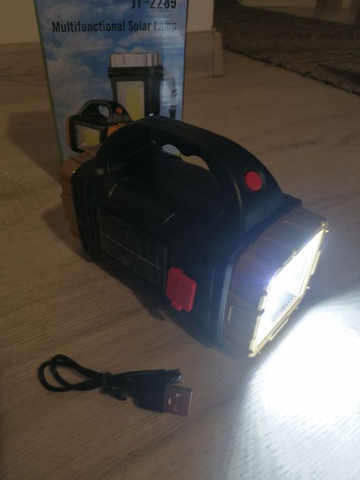 Lanterna Led de mare putere, încărcare solara și usb, Power Bank