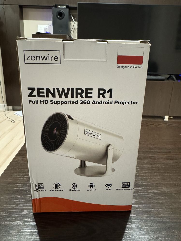 Zenwire Мини проектор 360 ANDROID 12 WIFI 6 BLUETOOTH FULL HD