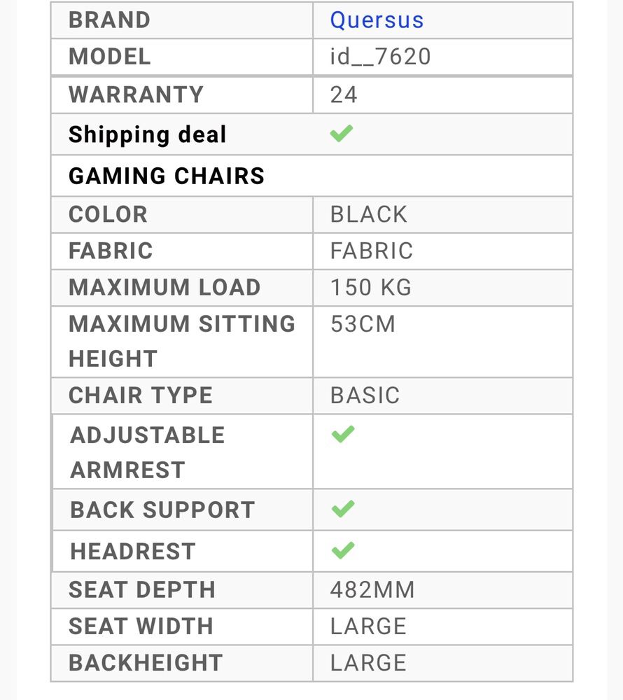 scaun gaming Quersus Geos 701 schimb mulineta/lanseta spinning