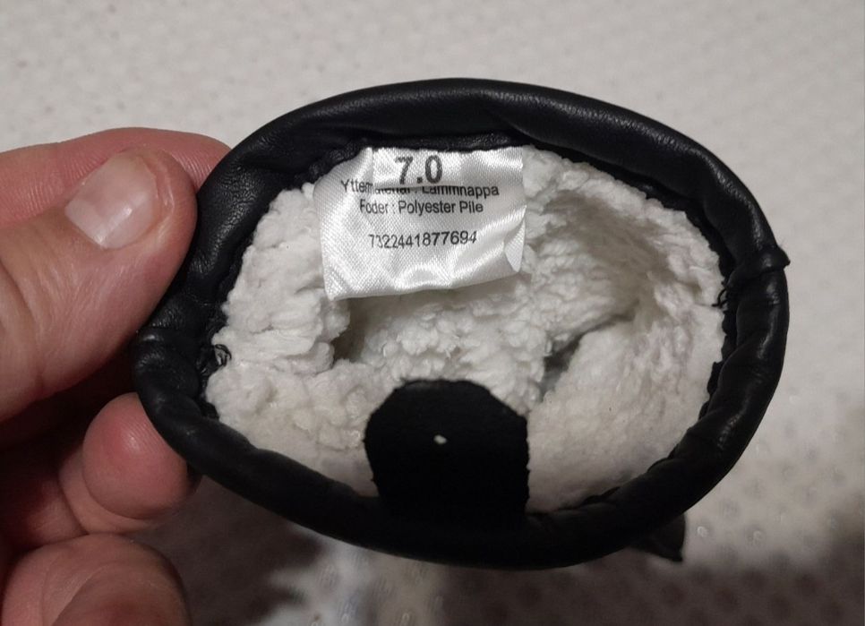 Mănuși Noi din piele naturală îmblănite, toamnă - iarnă, nr. 7 sau S/M