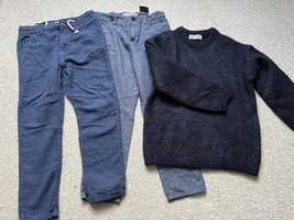 Pantaloni, pulover h&m 122 baiat noi, geaca C&A 122