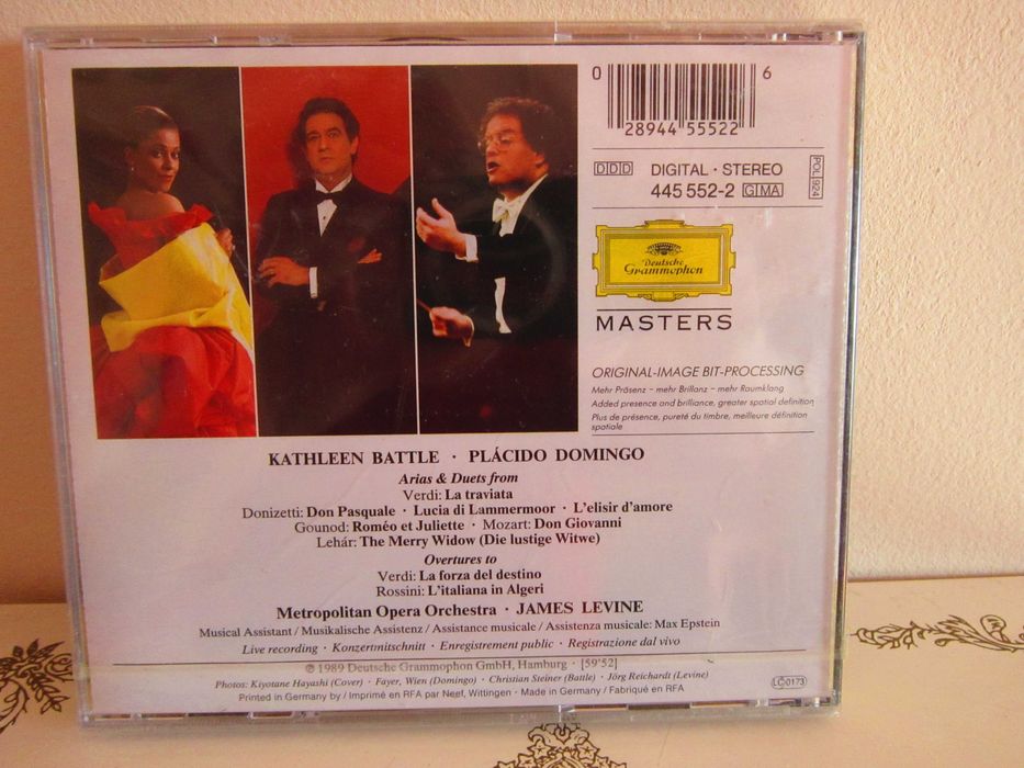 cadou rar Placido Domingo&Kathleen Battle Live Metropolitan 1989 (nou)