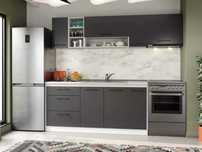 Set Mobila Bucatarie Mina Grafit 230 Gri Antracit C83