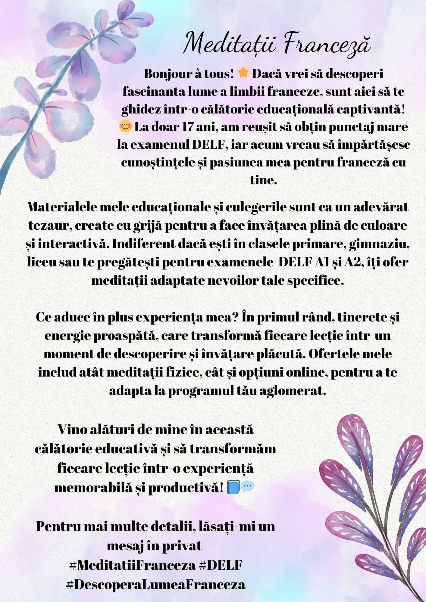 Meditații limba franceză