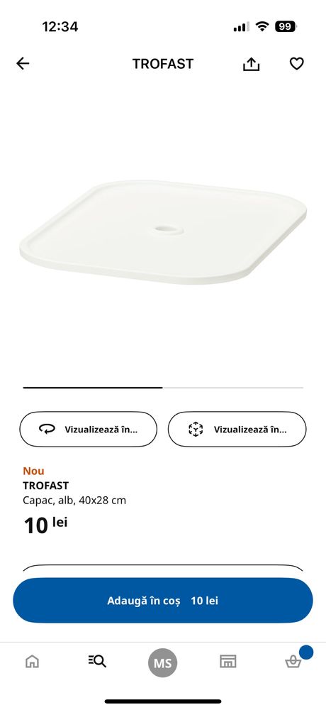 TROFAST
Ansamblu depozitare+cutii și capace