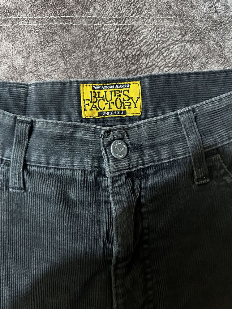 Вельветовые штаны armani jeans