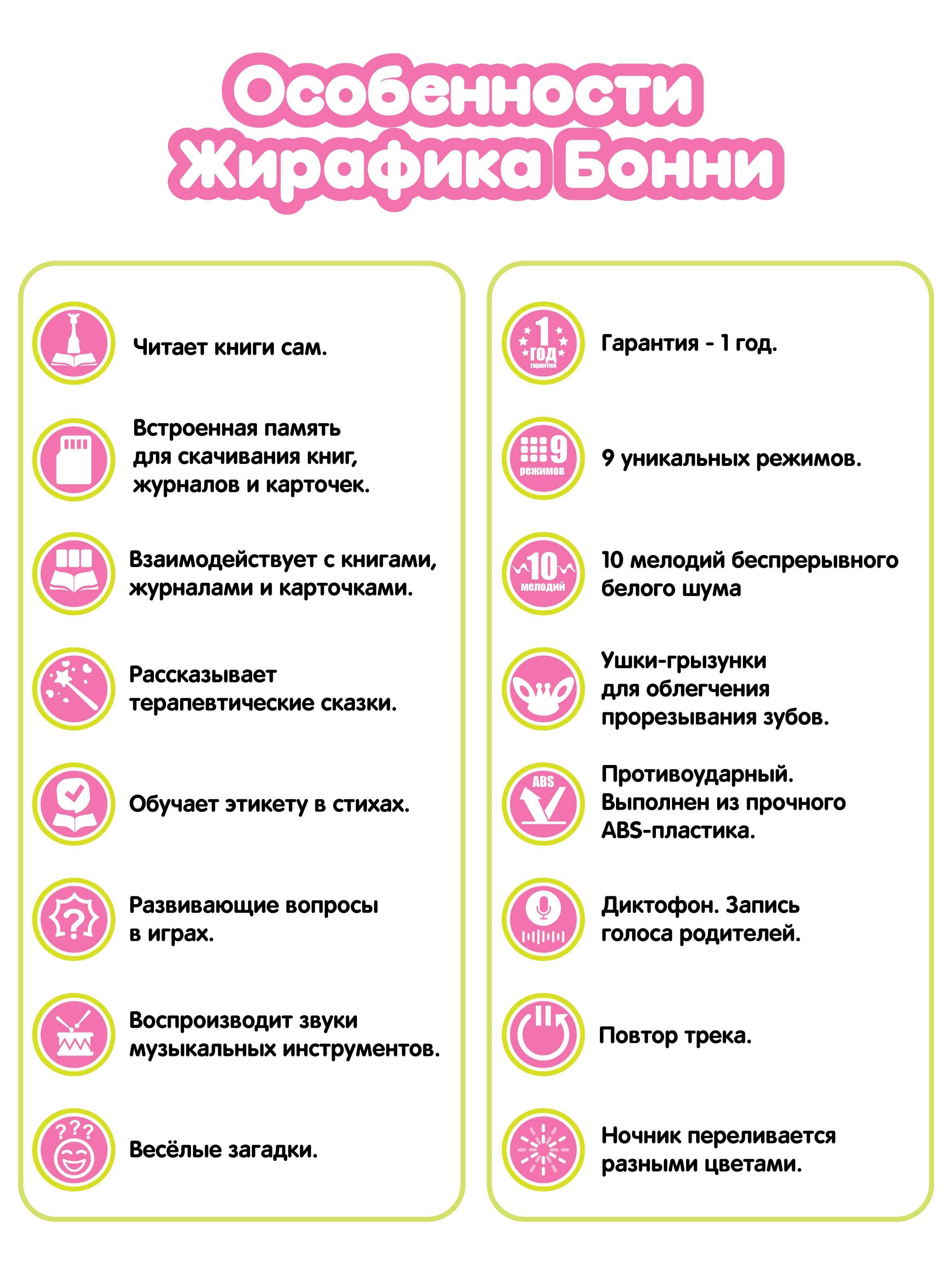 Жирафик Бонни - музыкальная игрушка для детей + подарок