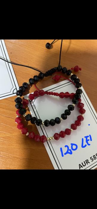 Bratari snur cu bilute aur 14k,pret