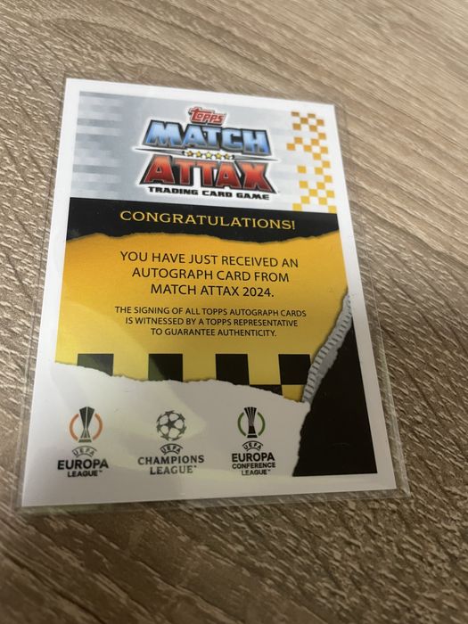 Подпис Anthony Gordon topps match attax 23/24