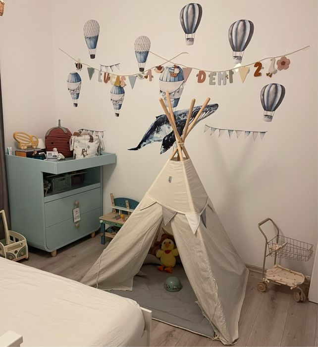 Cort de joaca - set 10 elemente - Tipi - nor pufos