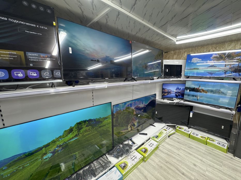 Телевизор от 32 размера до 86  1 год гарантей