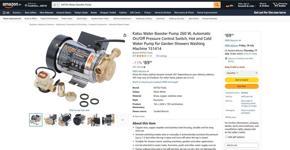 Pompa Automata ridicare presiune+ Fluxostat 260W, REDUS de la 450RON