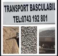 Transport Basculabil 7.5 T(4m3)nisip,sort,piatra,drenaj,pamant