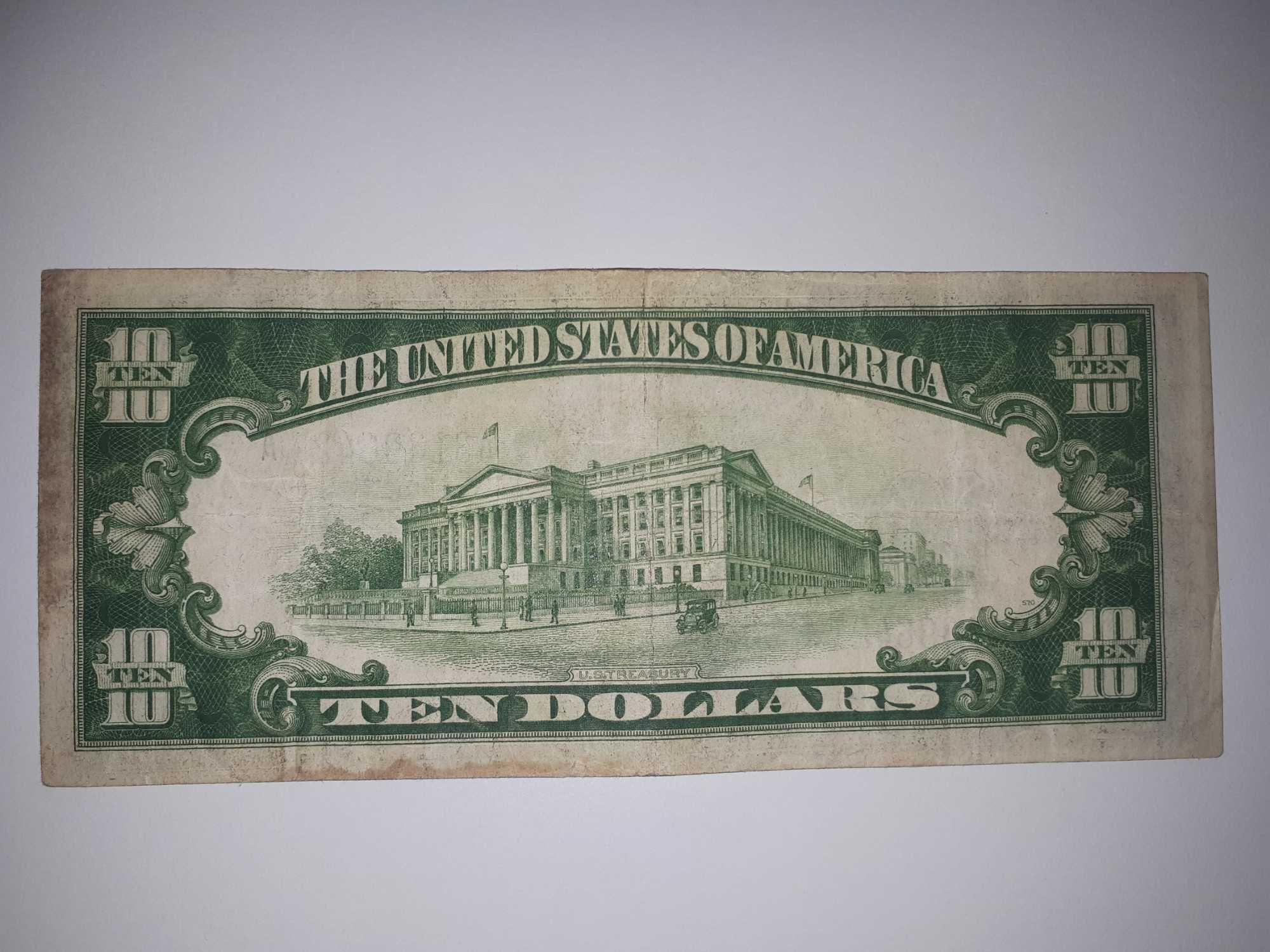 Bancnota 10$ dolari SUA / US Dollar Silver Certificate Series 1934