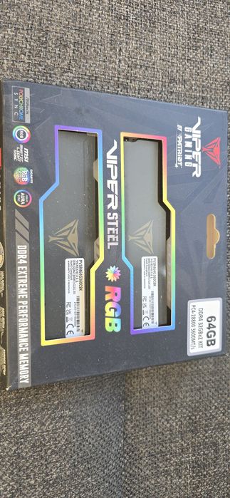 Patriot Memory Viper Steel RGB DDR4 64GB 2 x 32GB Nou