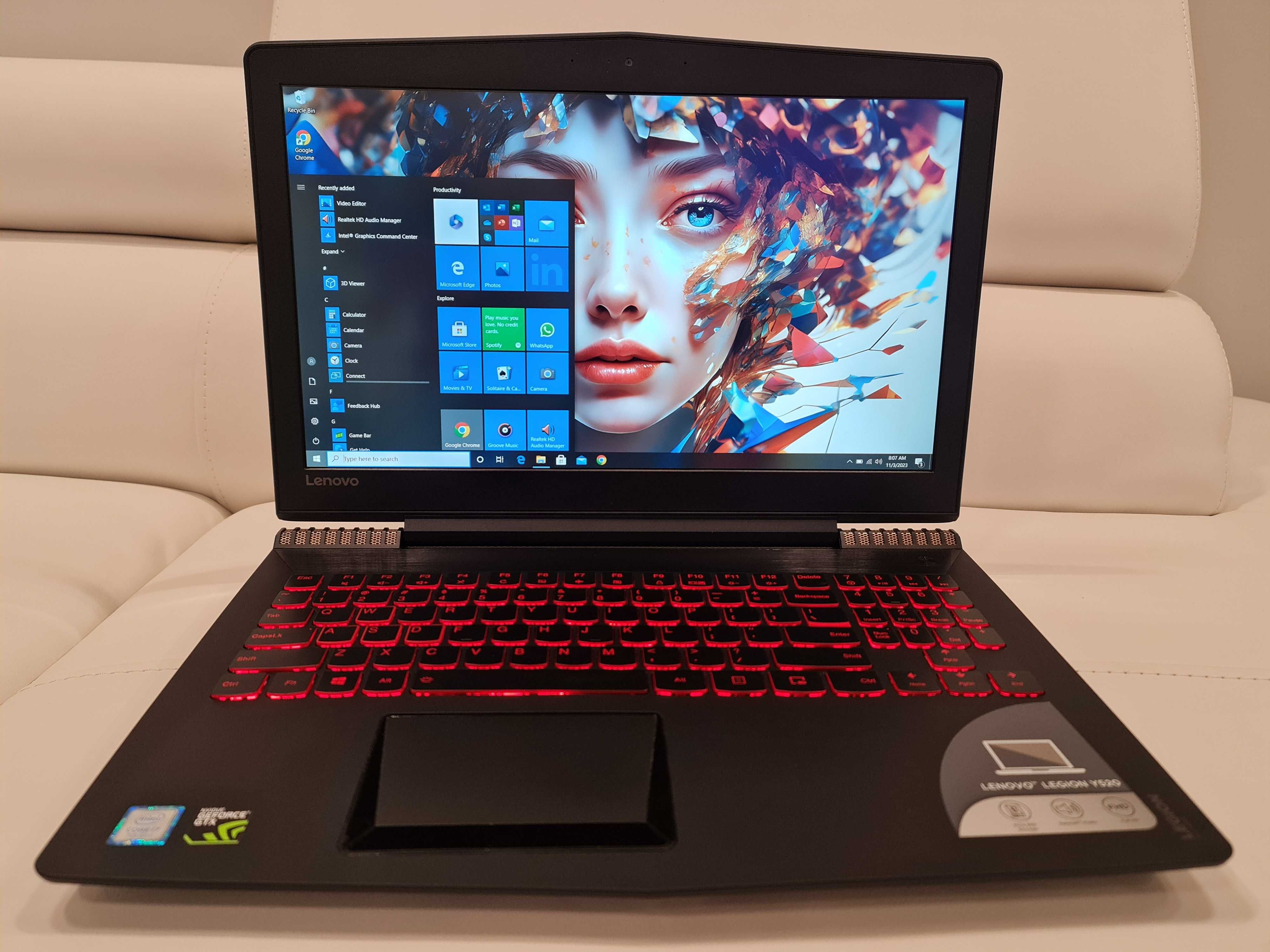 laptop gaming lenovo legion ,procesor i7 ,video 6 GB ,ram 16 gb, nou