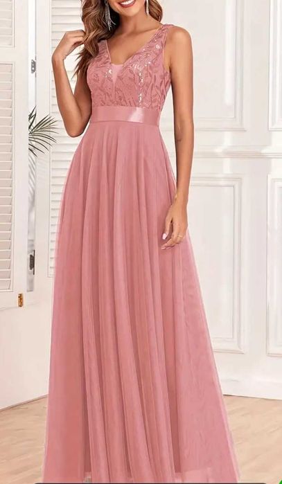 Официална рокля, цвят dusty pink