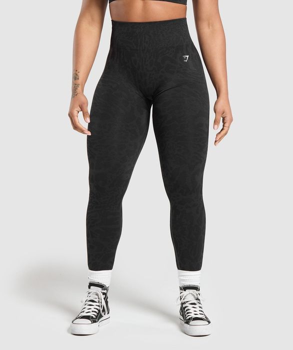 Adapt Safari Seamless Leggings-Black/Asphalt Grey