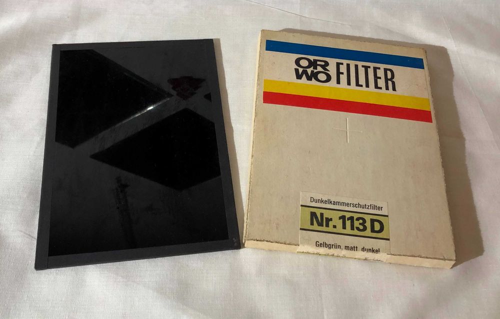 Filtru foto hartie ORWO Nr. 113D Verde închis mat 18x24cm vintage