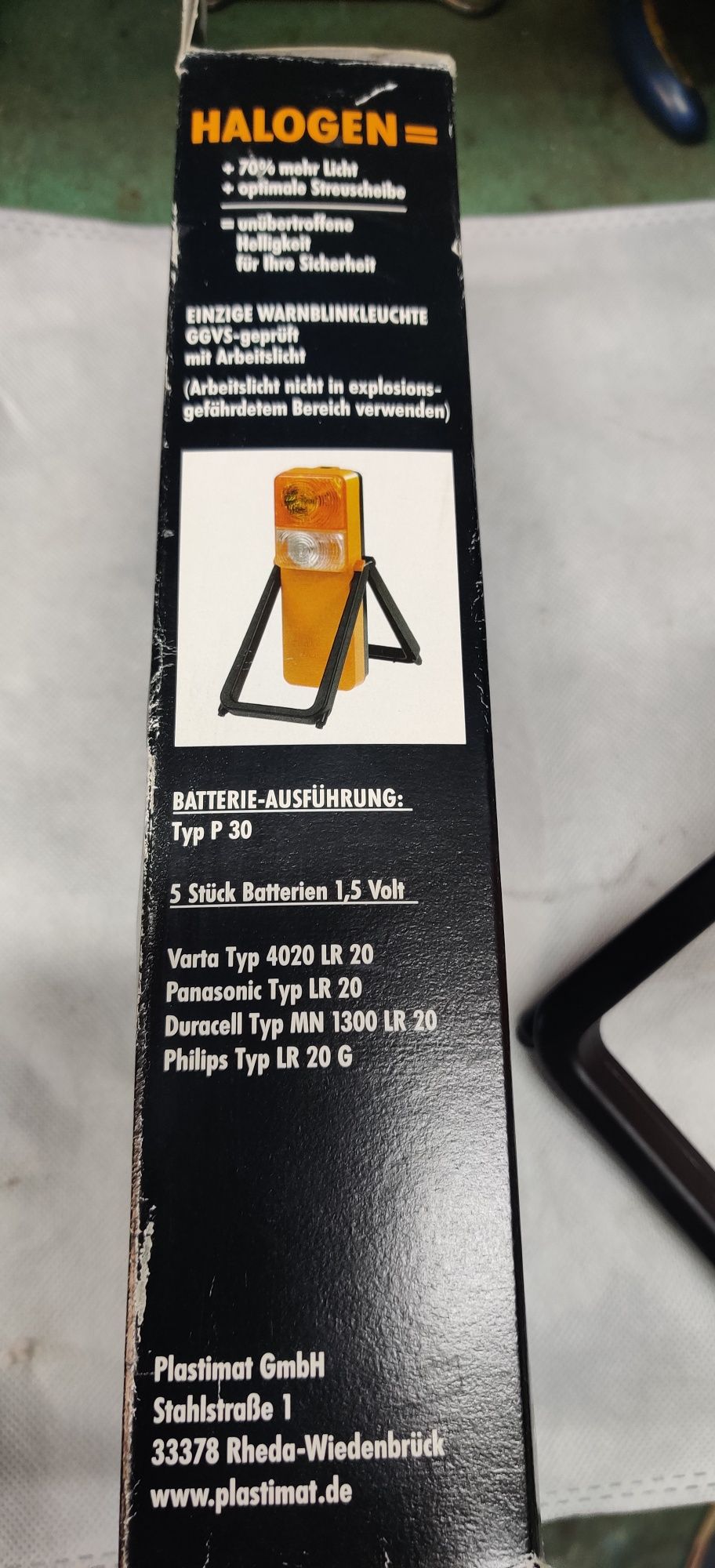 Lampa avertizare halogen cu trepied Plastimat P30 Germania – 120 RON