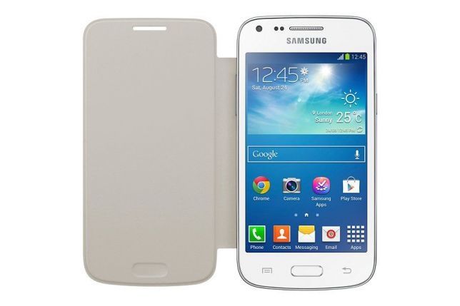 Husa originala Samsung Galaxy Core Plus G3500 EF-FG350NWEGWW + stylus
