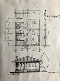 Проект за жилищна сграда(къща) с РП 100кв.м, с ПСД, чертежи и т.н.