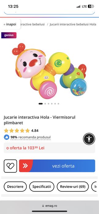 Viermisor interactiv Hola muzical