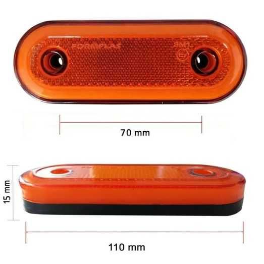 1 бр. Oвални ЛЕД LED неон габарити с 20 диода  12-24V 3 цвята