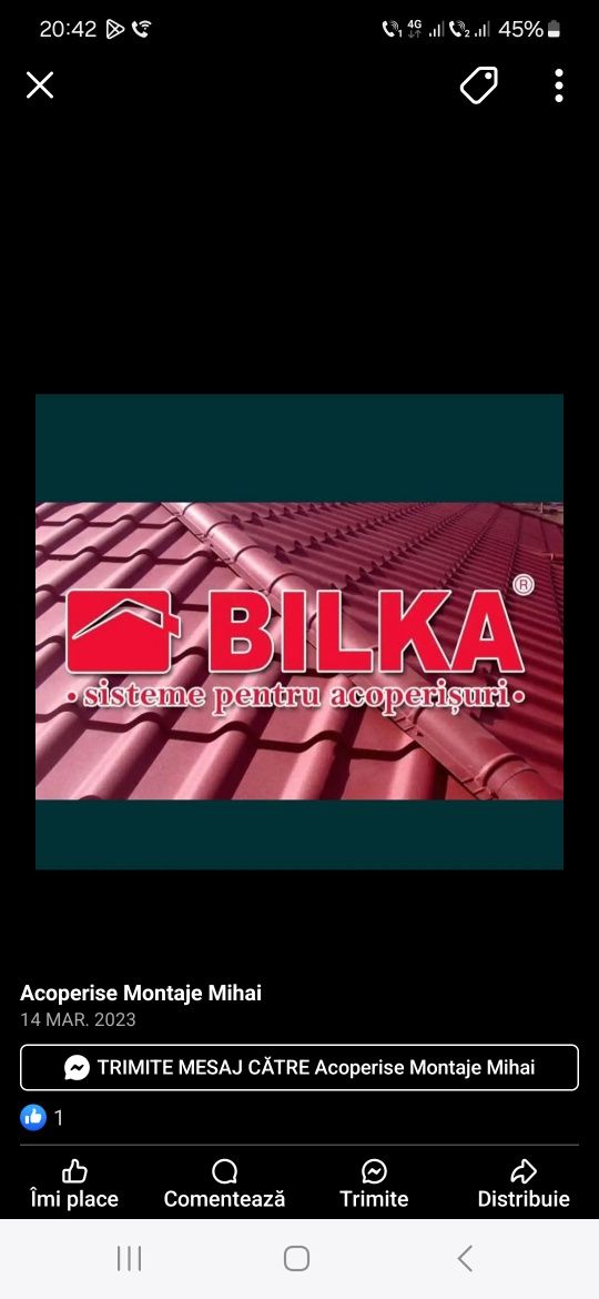 reparații acoperișuri Bilka
