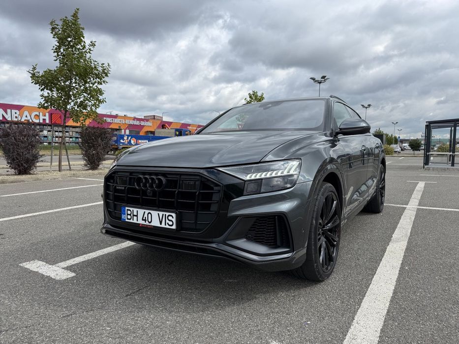 Audi Q8 panoramic,camere 360,night vision,masaj,3 x sline,jante 23,webasto,acc