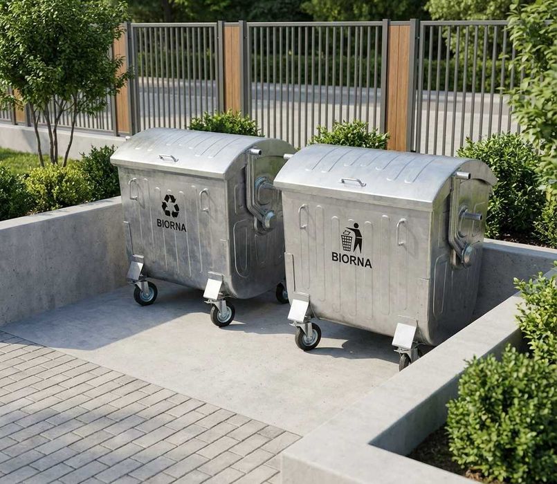 Контейнер для мусора - мусорный бак 1100 литровый