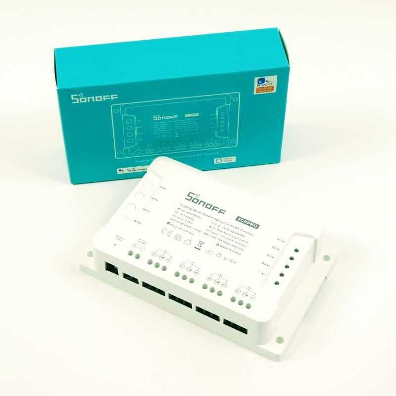 Sonoff 4CH PRO R3- WiFi смарт реле AC/DC с 4 изхода 10A + RFконтр