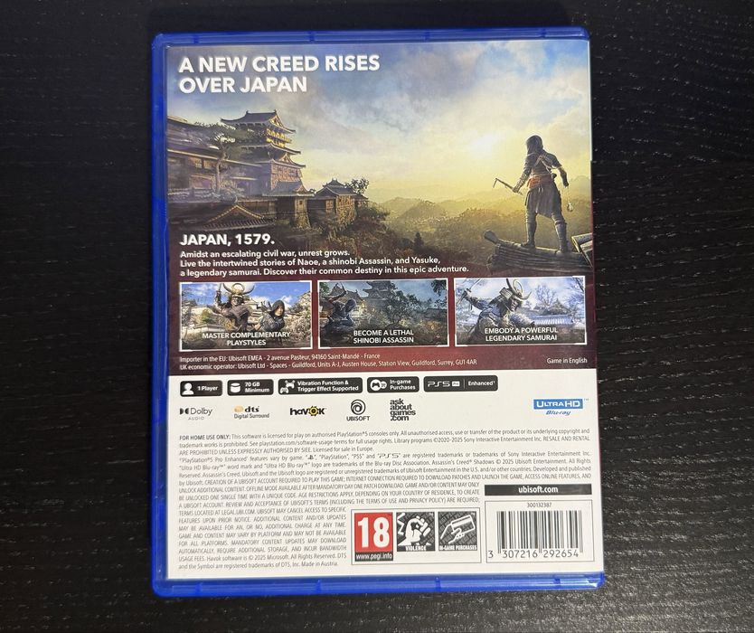 Vand Assassin’s Creed Shadows PS5