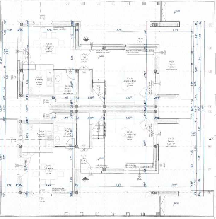 Teren 1000 mp cu autorizatie de construire duplex Jucu