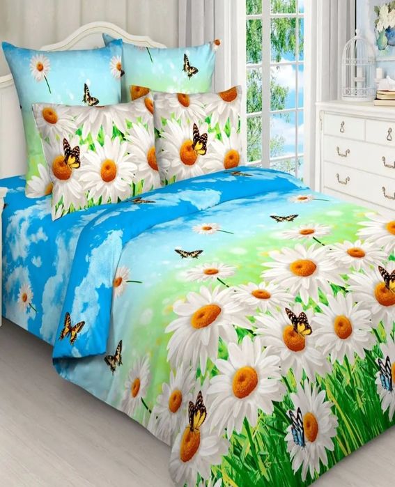 Постельное белье  хлопок 100% бязь россия  2х спальное кач во по госту